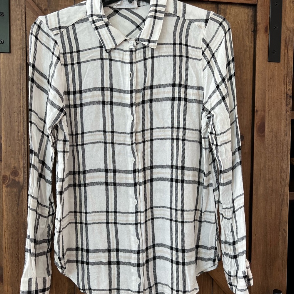 Korye flannel print top